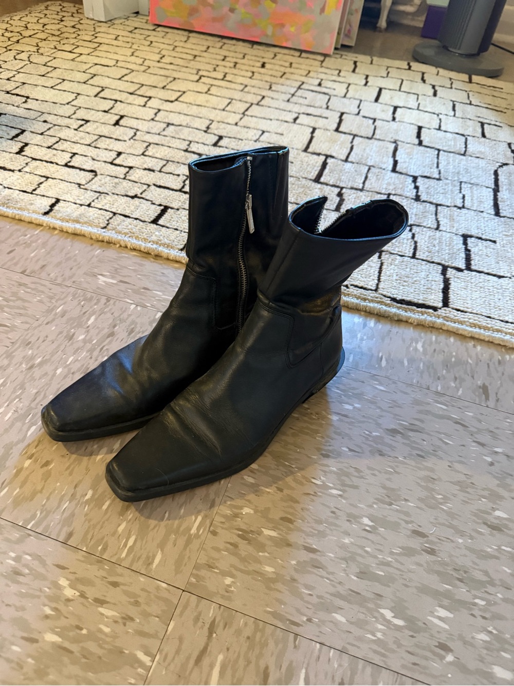 Black Women’s Mid-Calf Zip Boots